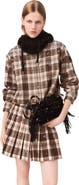 maje Rhinestone checked shirt