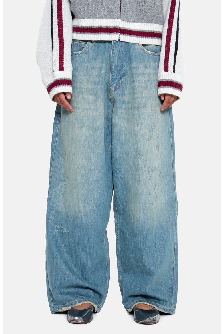 Light Wash Slub Colossus Jeans, Alternate, color, DENIM