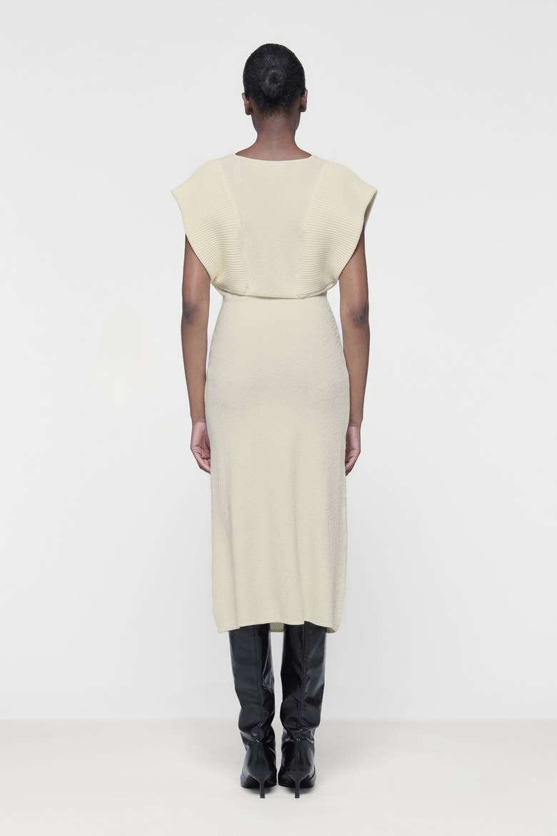 Ribbed Maxi Knit Dress, Alternate, color, White