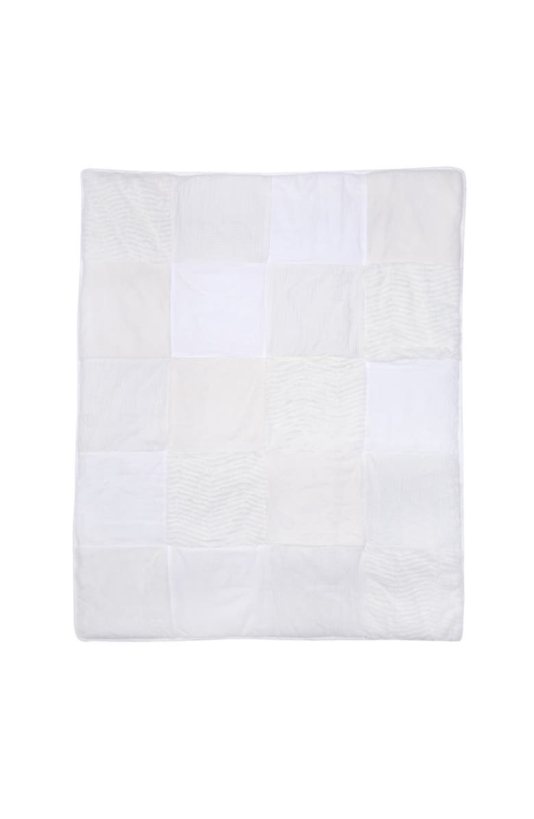 Lambs & Ivy Signature Luxury Textured Patchwork Crib/Toddler Quilt, Alternate, color, White