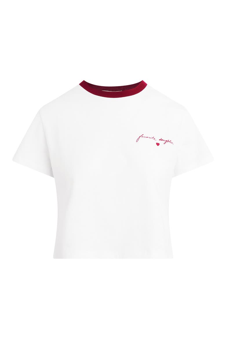 The Signature Crop Graphic T-Shirt, Alternate, color, OFF WHITE/ RASPBERRY