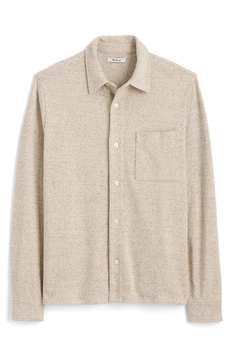 Madewell The Devoe Knit Button-Up Shirt, Alternate, color, Twill Cream