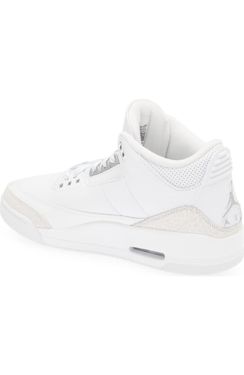 Jordan Air Jordan 3 Retro Basketball Sneaker, Alternate, color, 111 White/M Silv