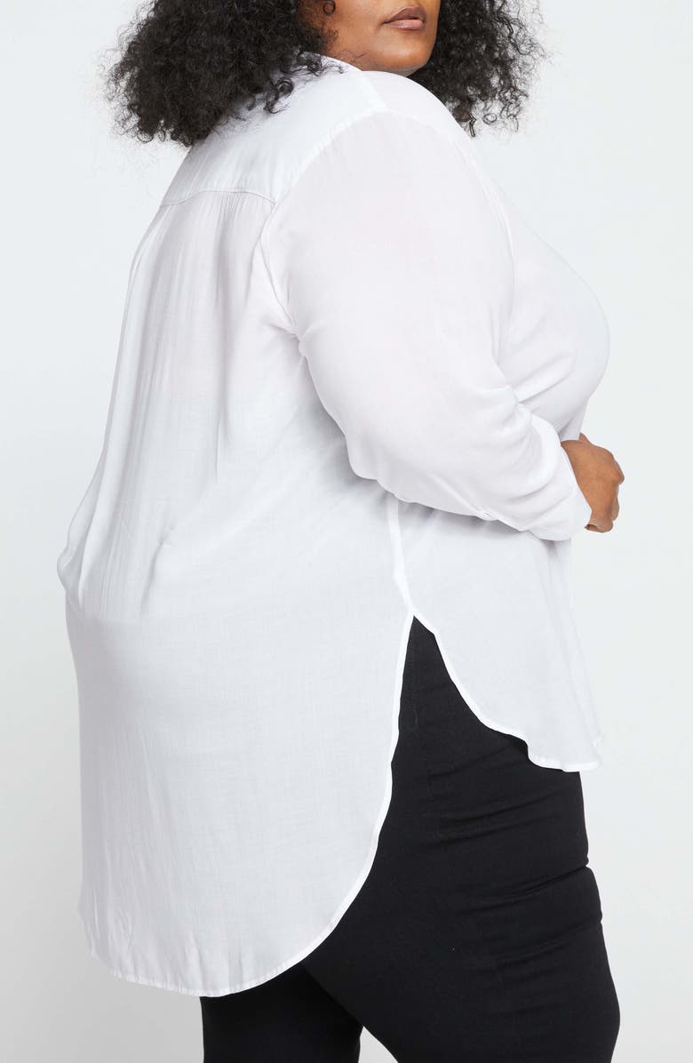 Universal Standard Toni High-Low Button-Up Tunic, Alternate, color, 