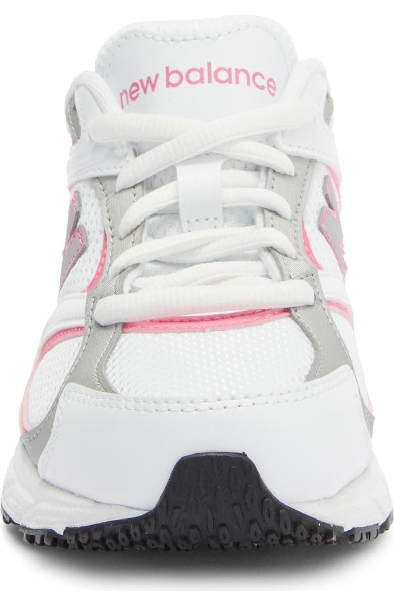 New Balance Kids' 408 Running Shoe, Alternate, color, White/ Pink Satin