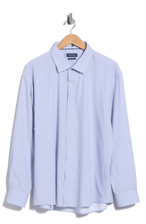 Printed Trim Fit Dress Shirt