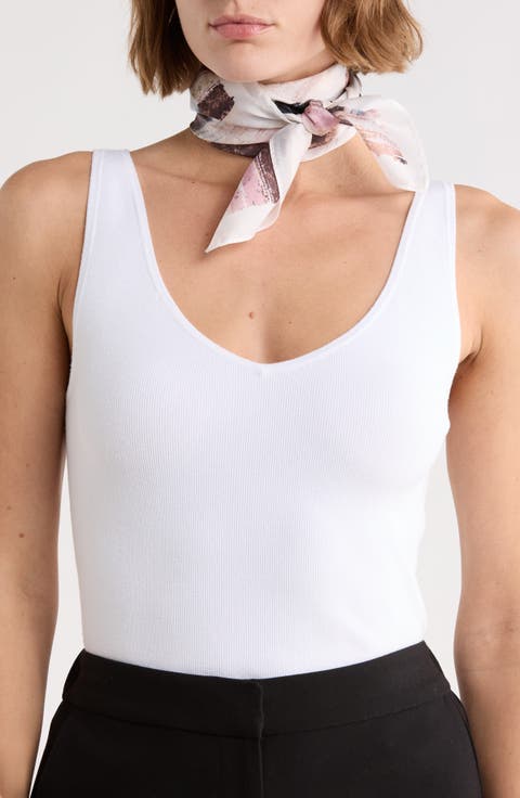 Watercolor Stripe Square Scarf
