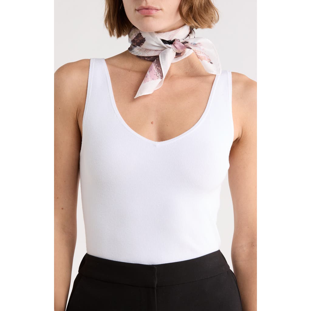 Vince Camuto Watercolor Stripe Square Scarf in Neutral at Nordstrom Rack
