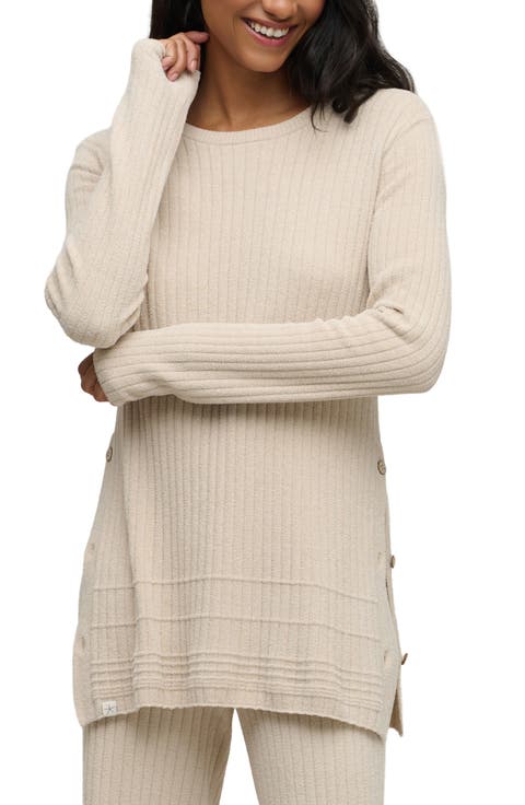 CozyChic® Ultra Lite® Textured Ribbed Button Sweater