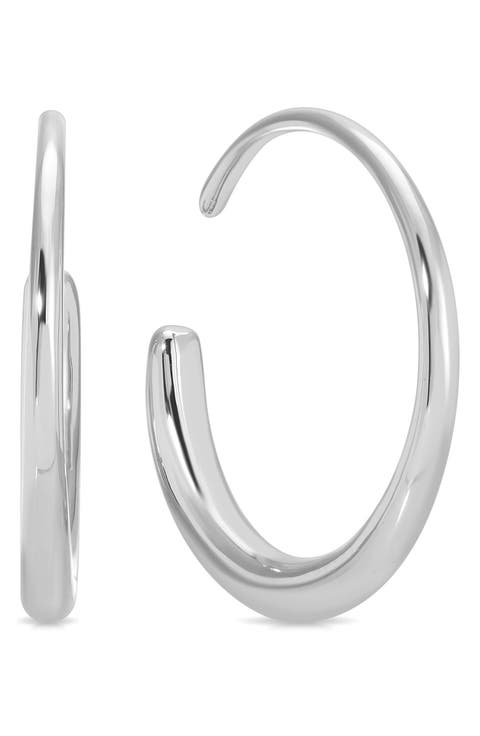 Circle Threader Hoop Earrings