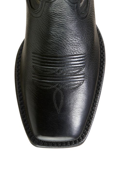 Ariat Slim Zip Ultra Western Boot In Black Deertan