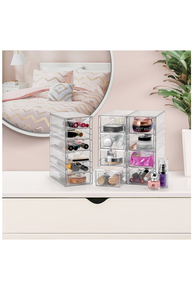 7-Drawer Acrylic Organizer, Alternate, color, CLEAR