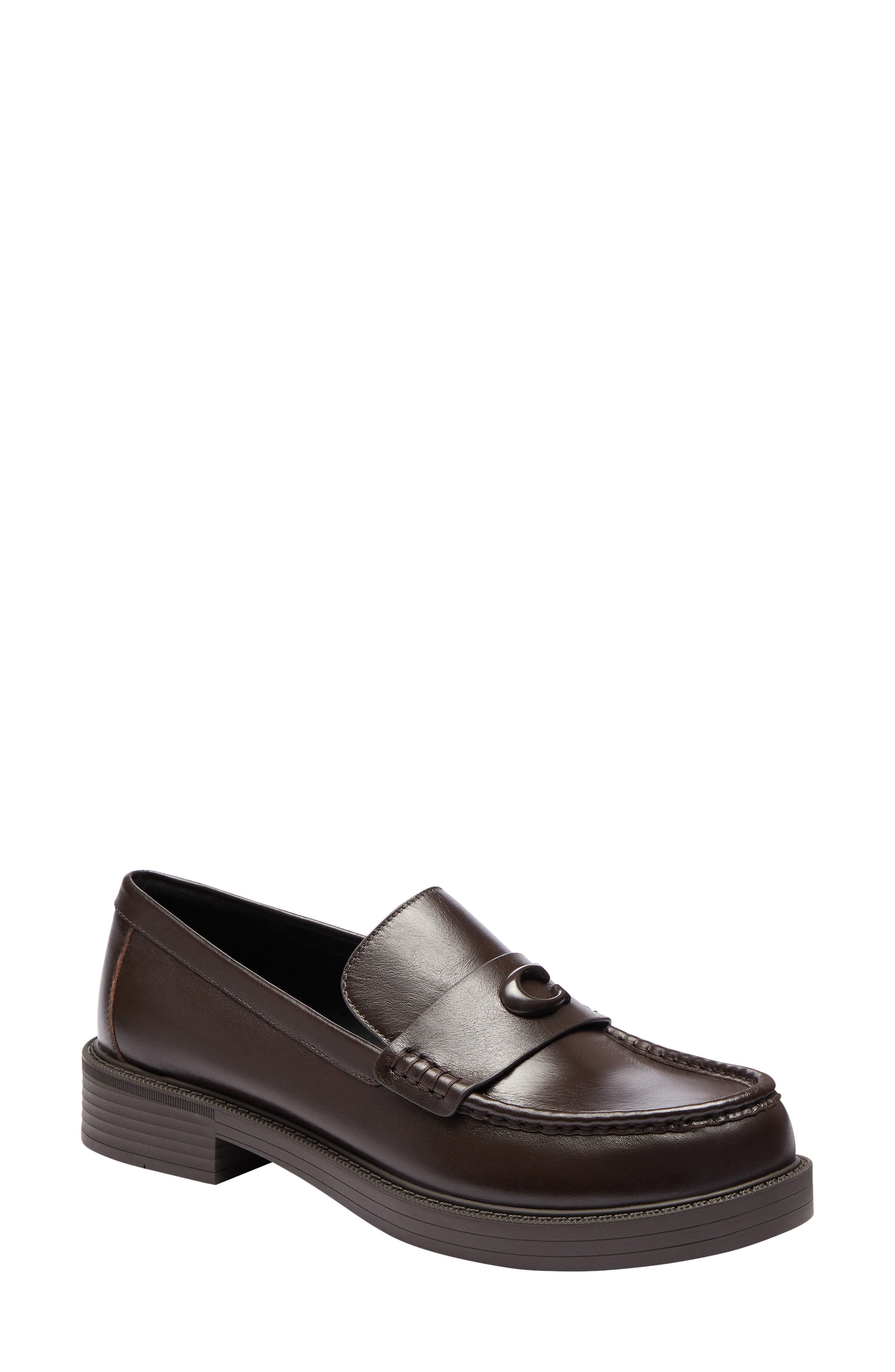 Astor Leather Loafer, Main, color, CHOCOLATE