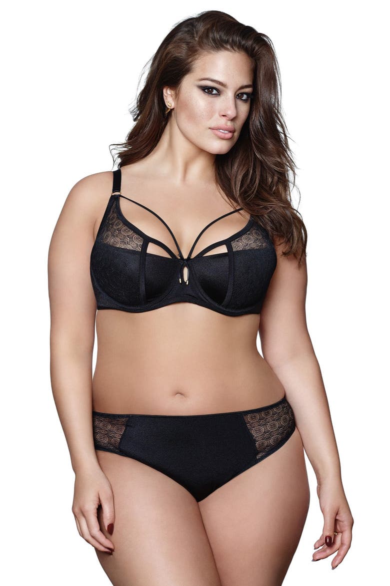 Lace Thong, Alternate, color, BLACK