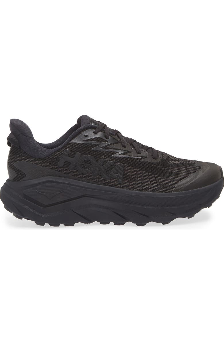 HOKA Challenger 8 GTX Gore-Tex<sup>®</sup> Waterproof Trail Running Shoe, Alternate, color, Black / Carbon Black