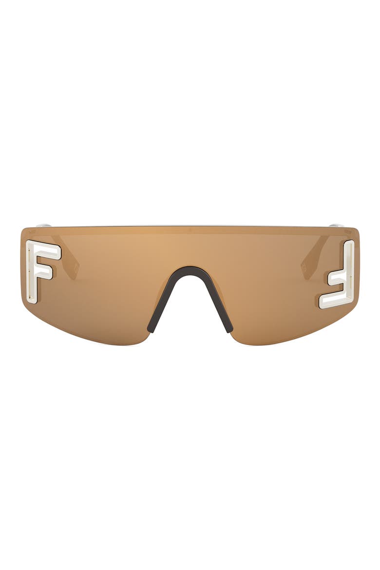 Sport Rectangular Sunglasses, Main, color, GOLD / BROWN MIRROR