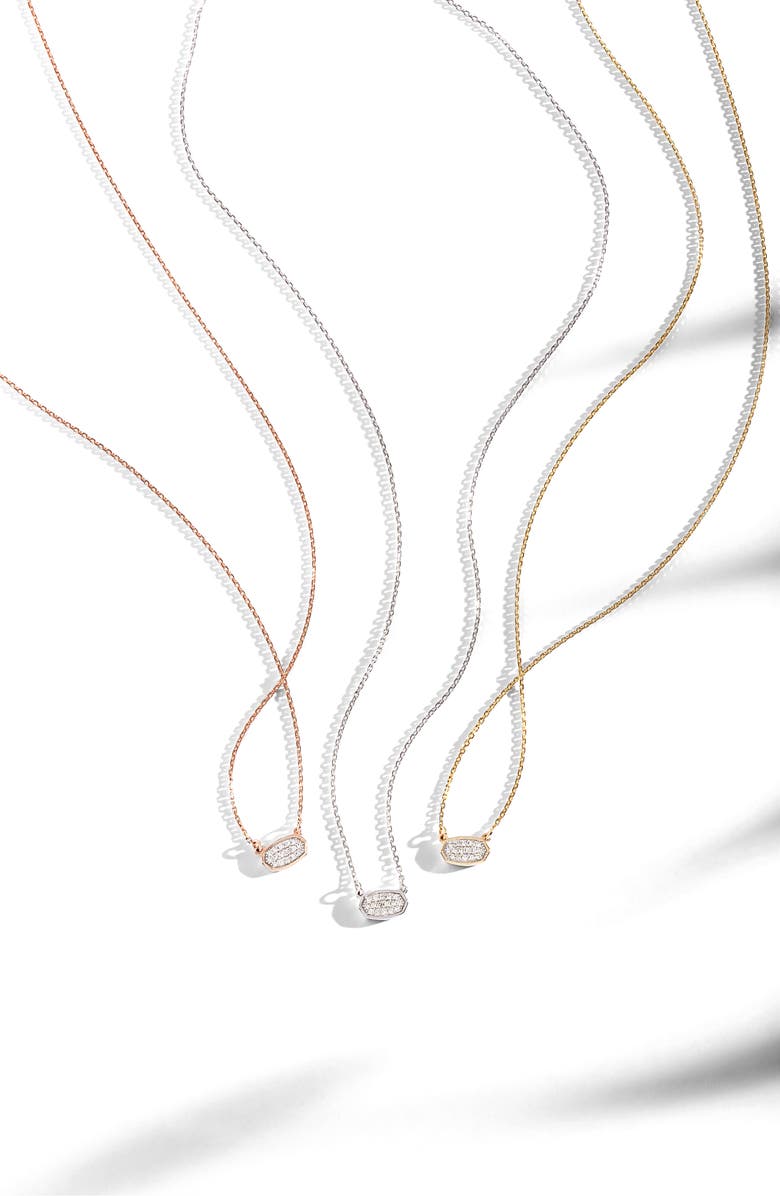 Kendra Scott Marisa Diamond & Rose Gold Pendant Necklace, Alternate, color, 