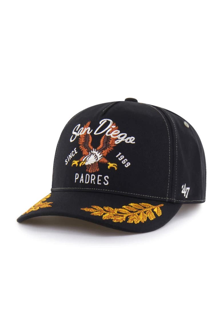 Men's '47  Black San Diego Padres Keepsake Collection Adjustable Hitch Hat, Alternate, color, Black