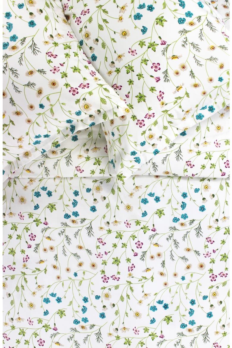 400 Thread Count 3-Piece Cotton Wildflower Duvet Set, Alternate, color, MULTI