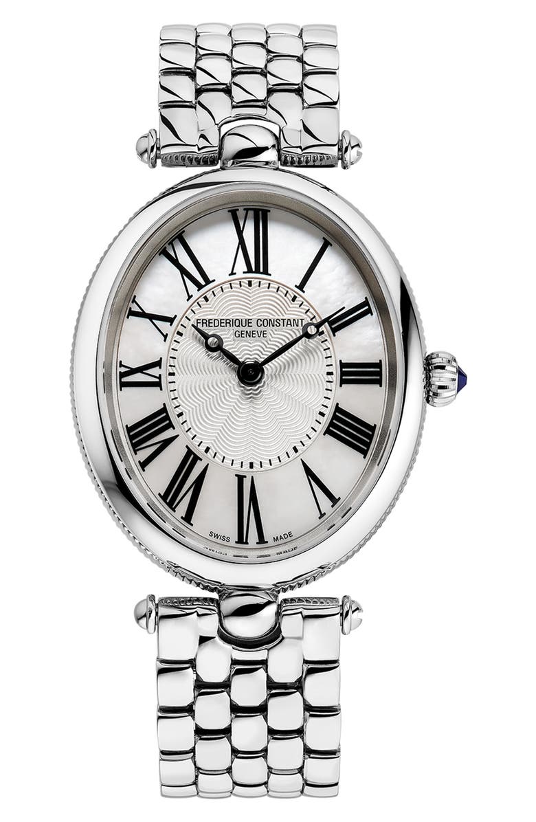 FREDERIQUE CONSTANT Art Deco Bracelet Watch, 30mm, Main, color,