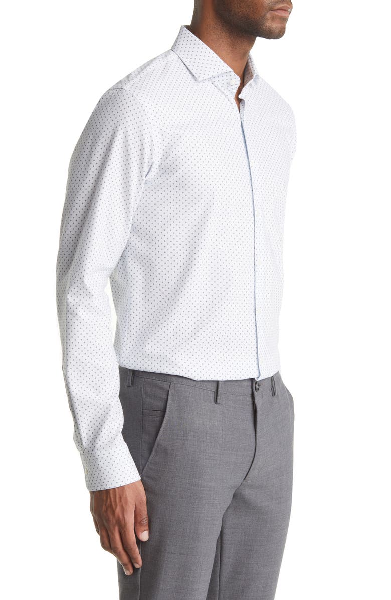 Nordstrom Tech Smart Trim Fit Non-Iron CoolMax<sup>®</sup> Dress Shirt, Alternate, color,