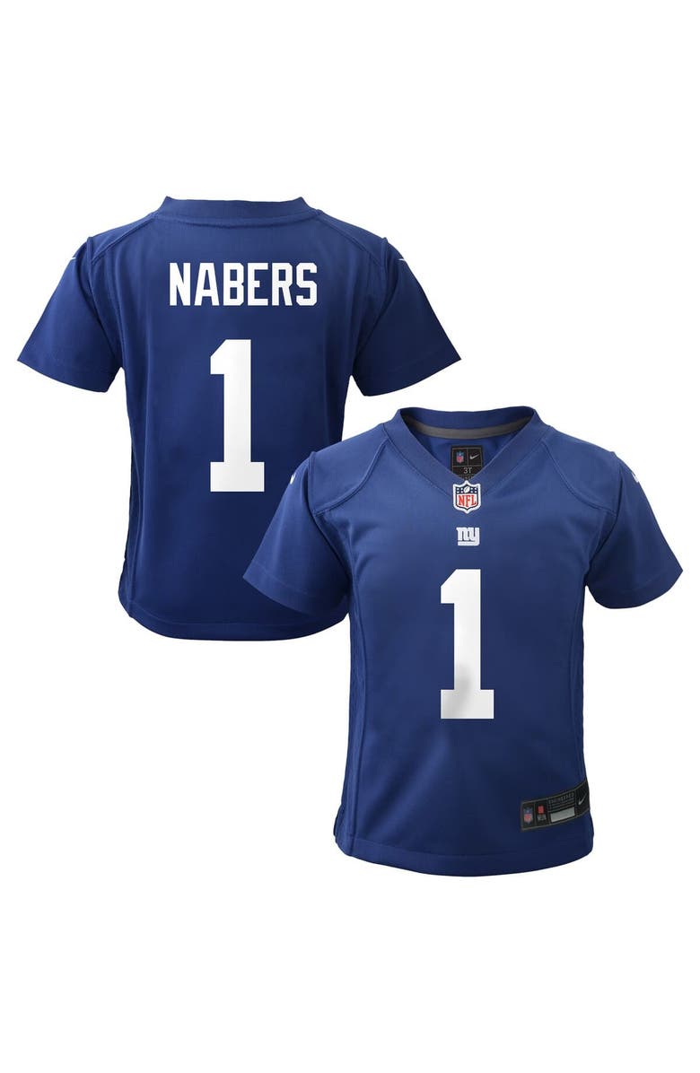 Nike Toddler Nike Malik Nabers Royal New York Giants Game Jersey, Main, color, Royal