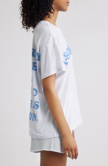 Embellished 1-800 Oversize Cotton Graphic T-Shirt