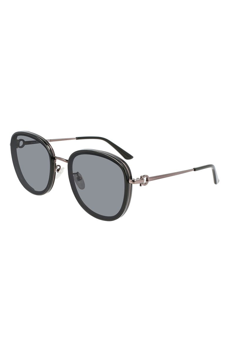 FERRAGAMO Salvatore Ferragamo 60mm Tea Cup Rectangle Sunglasses, Alternate, color,