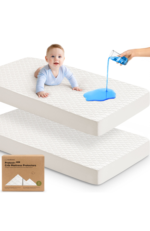 2-Pack Mavy Protect+ Waterproof Crib Mattress Protector