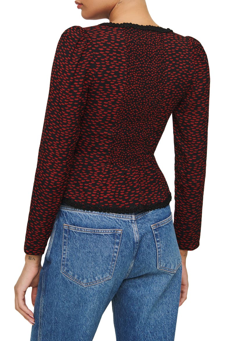 Nikky Lace Trim Top, Alternate, color, FRENCH KISS