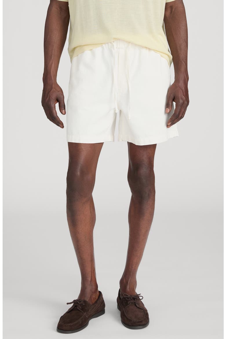 Cotton Canvas Drawstring Shorts, Main, color, OFF WHITE