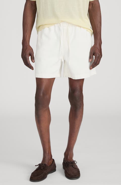 Cotton Canvas Drawstring Shorts
