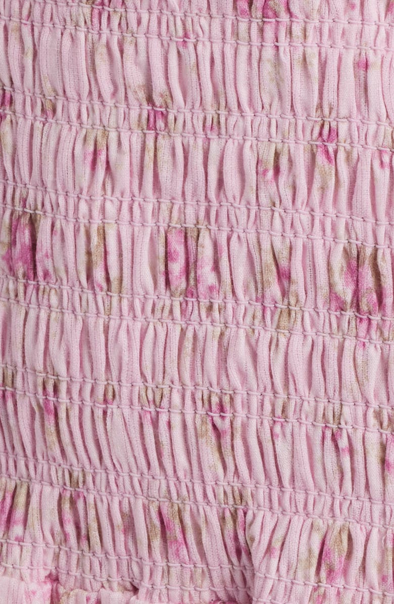 LoveShackFancy Janis Long Sleeve Minidress, Alternate, color, Raspberry Fields