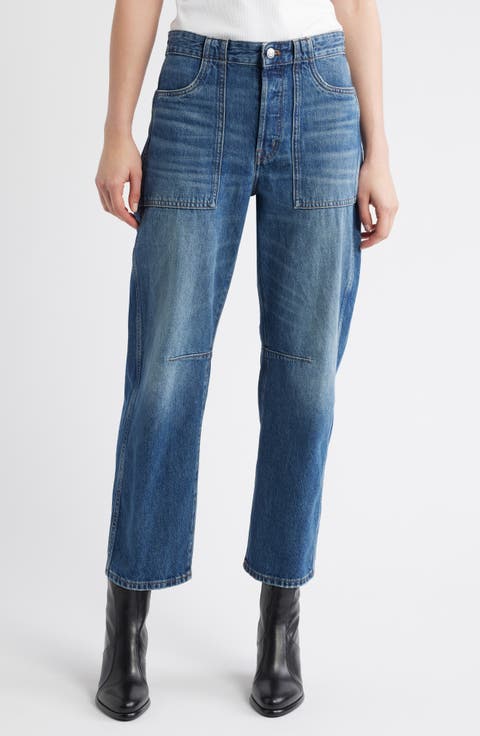 The Darted Utility Barrel Leg Jeans (Irmo Wash)