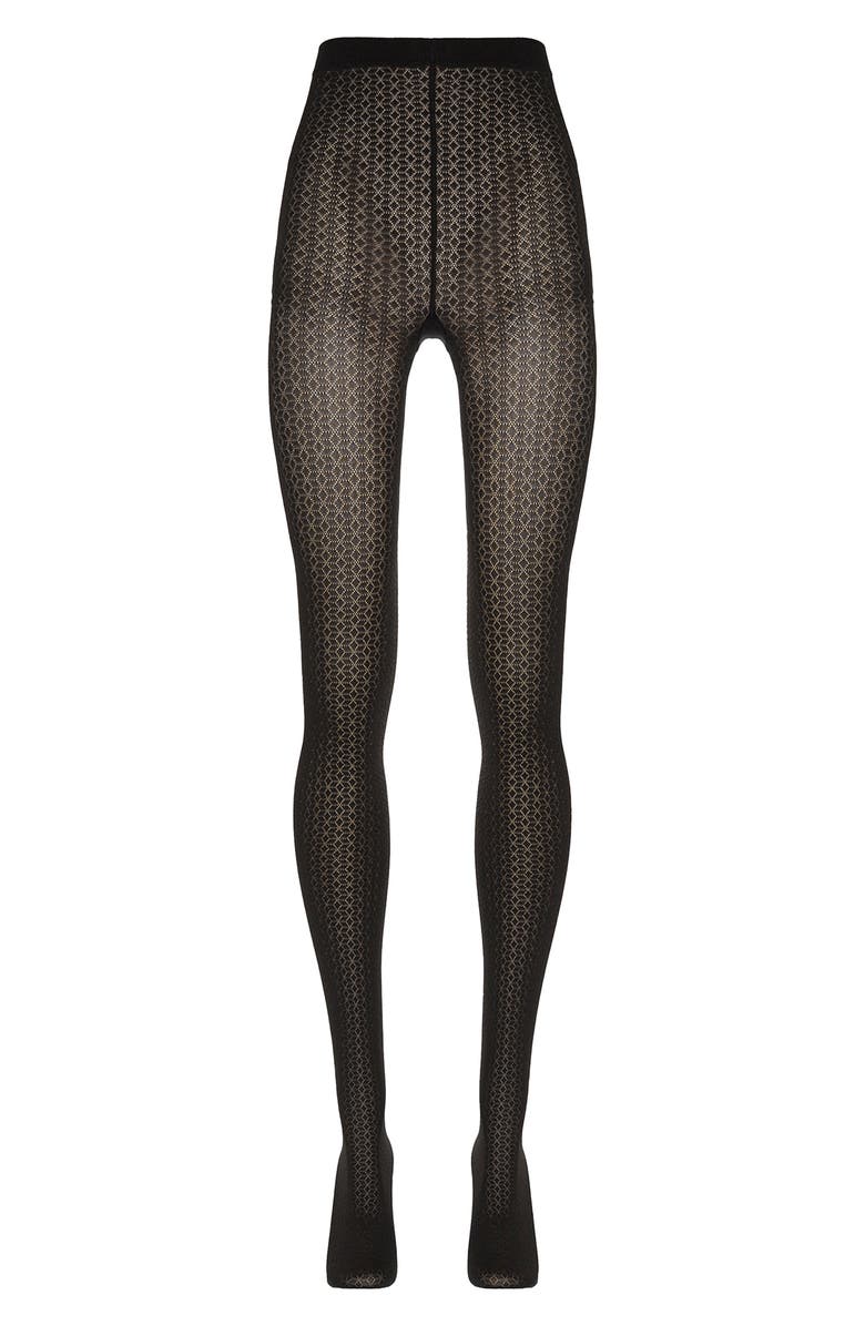 Wolford Mosaic Jacquard Tights, Alternate, color, 