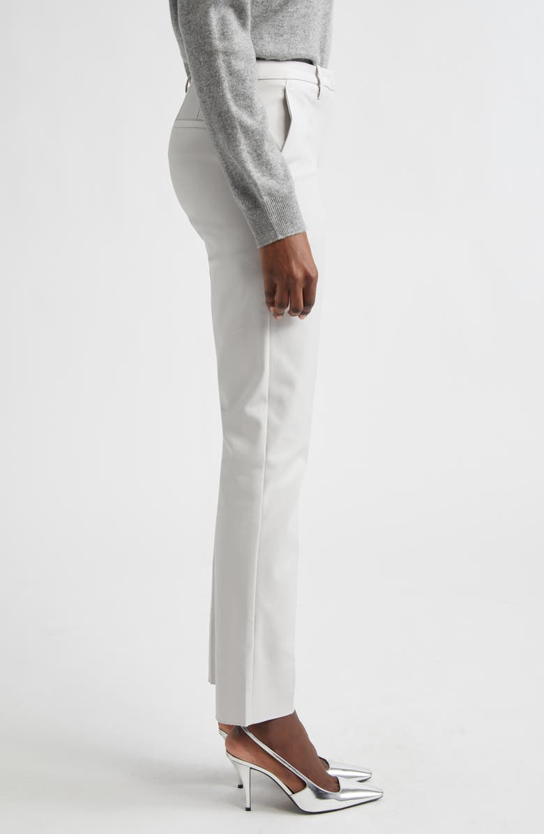 Emporio Armani Cotton Couture Straight Leg Pants, Alternate, color, Solid Light/ Pastel Grey