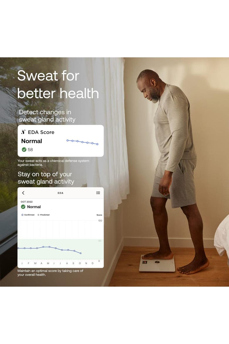 Body Comp - Scale for Body Weight and Complete Body Analysis, Wi-Fi & Bluetooth, Baby Digital Scale, Accurate Visceral Fat, Heart Health, Scales Compatible with Apple, FSA/HSA, Alternate, color, White