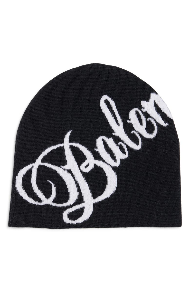 Balenciaga Jacquard Logo Wool Beanie, Main, color, 1070 Black/ White
