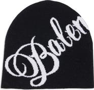 Balenciaga Jacquard Logo Wool Beanie