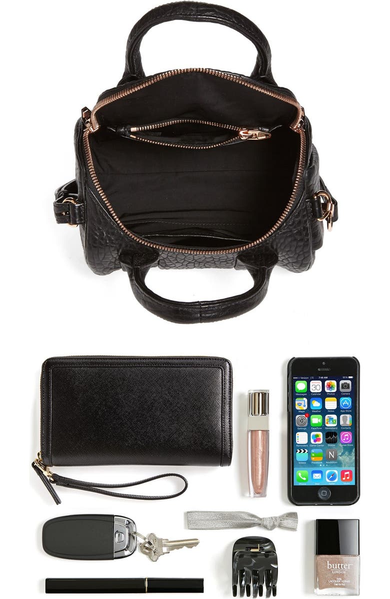 Alexander Wang 'Mini Rockie - Rose Gold' Leather Crossbody Satchel, Alternate, color,