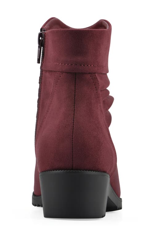 Cliffs By White Mountain Durbon Scrunch Bootie In Burgundy