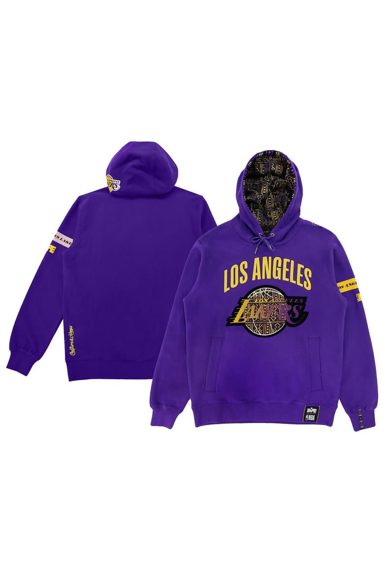 Unisex NBA x Two Hype  Purple Los Angeles Lakers Culture & Hoops Heavyweight Pullover Hoodie, Main, color, Purple