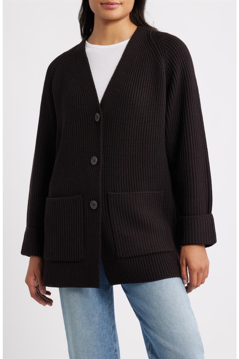 Vivienne Merino Wool Scarf Coat, Alternate, color, CHOCOLATE