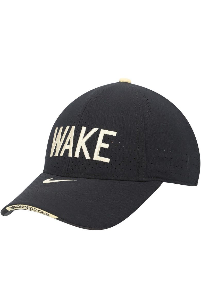 Nike Youth Nike Black Wake Forest Demon Deacons Legacy91 Adjustable Hat, Main, color,