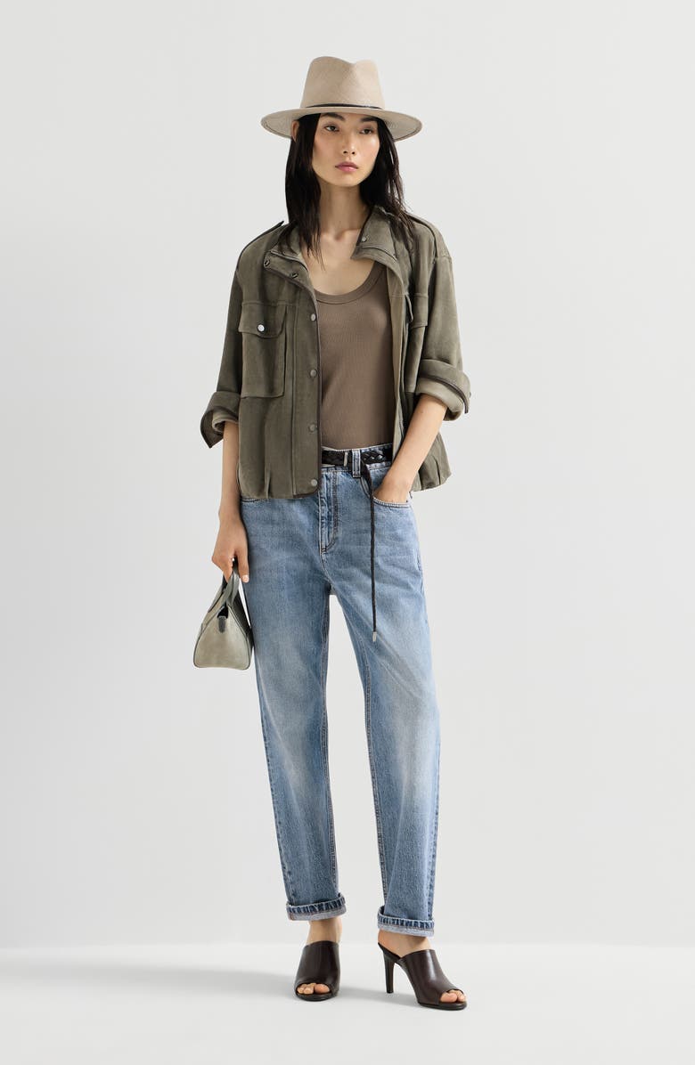 Brunello Cucinelli Retro five-pocket trousers, Alternate, color, Light Denim