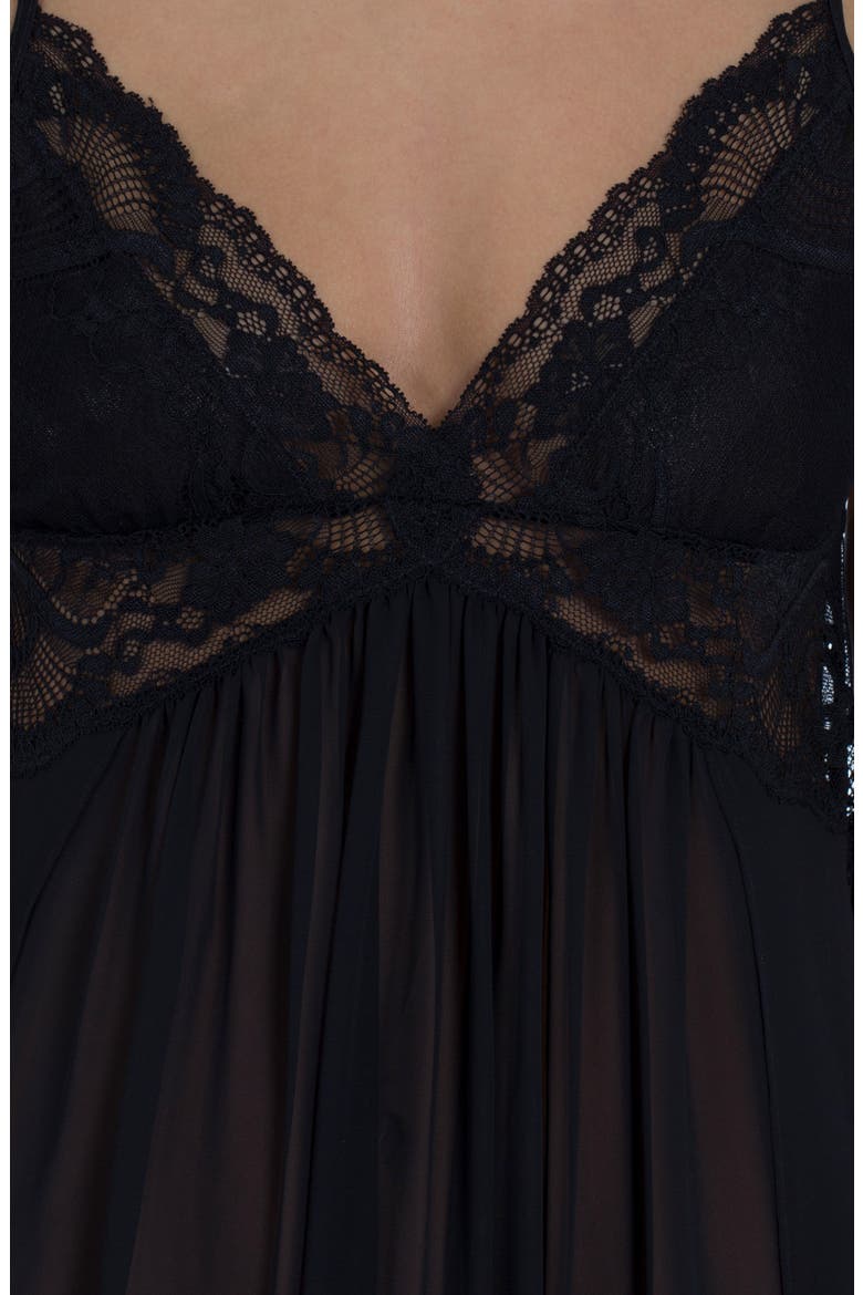 Long Chemise (Nordstrom Exclusive), Alternate, color, BLACK