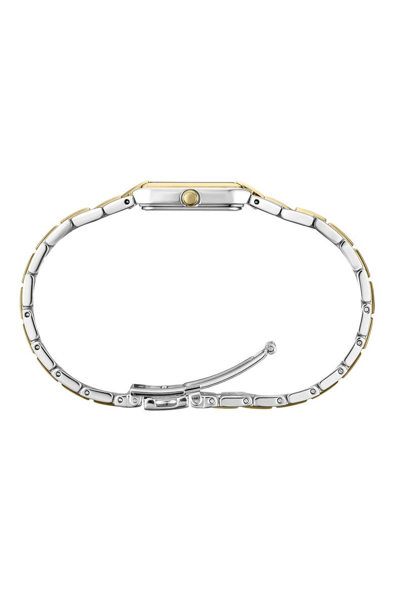 Essentials Tank Bracelet Watch, 15.5mm x 24.5mm, Alternate, color, TWO TONE