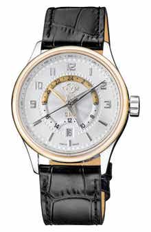 GEVRIL Men's Giromondo Swiss Quartz Watch, 42mm