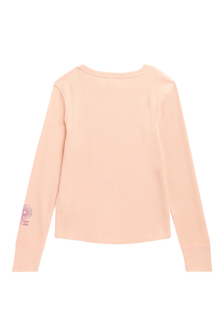 Kids' Feeling Free Long Sleeve Graphic Thermal Tee, Alternate, color, SOFT PEACH