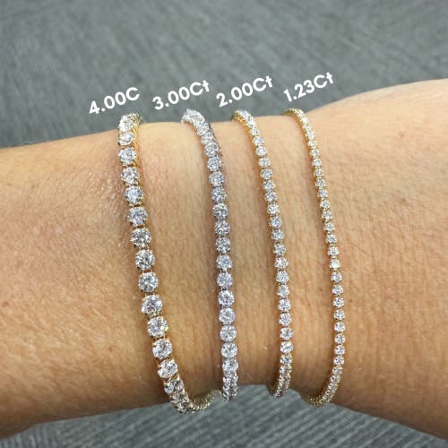 Bliss Diamond 4ct Diamond Lightweight 7" Tennis Bracelet 14k Gold Lab Grown In 14k White Gold